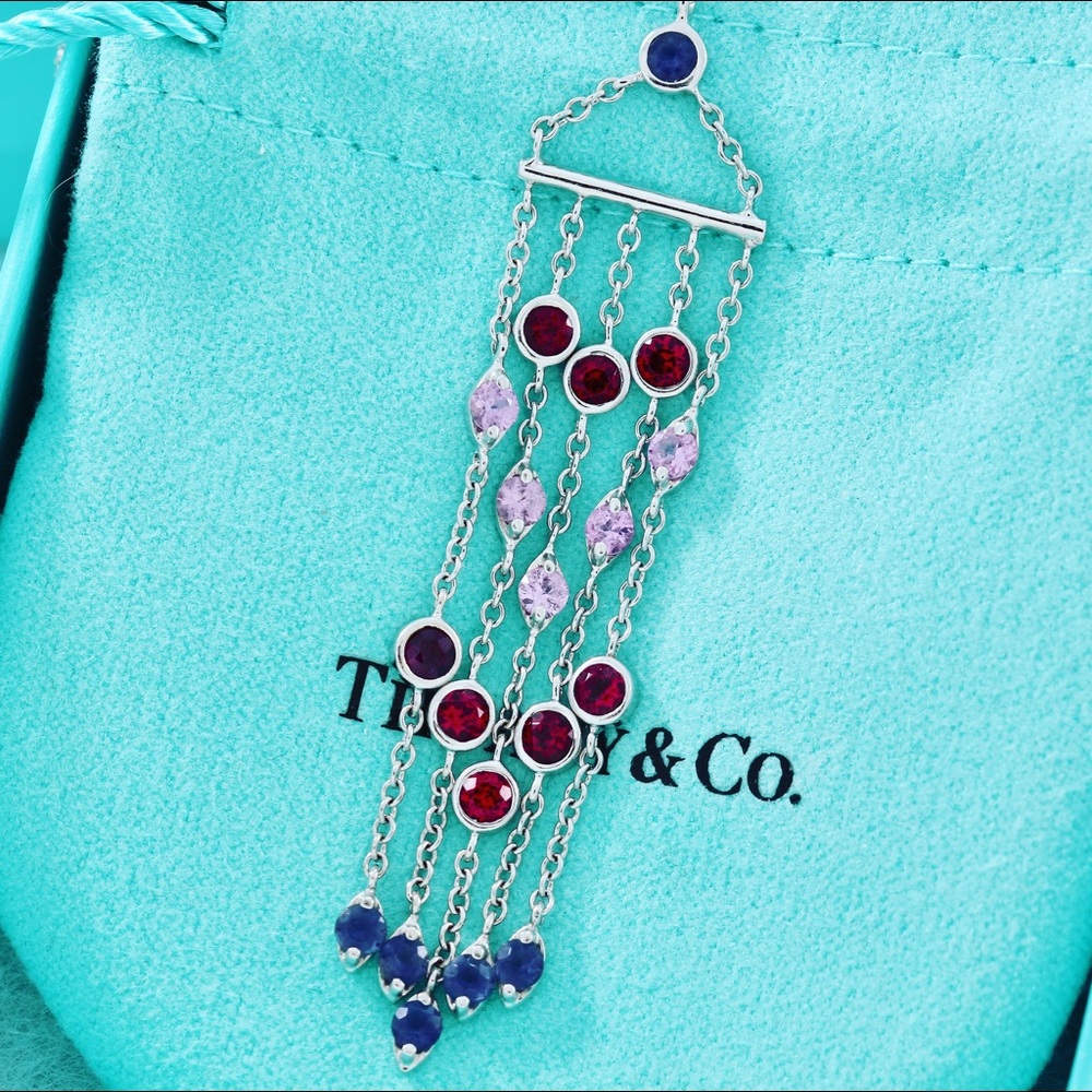 Tiffany & Co. 18K Gold Gemstone Jazzdrop Necklace